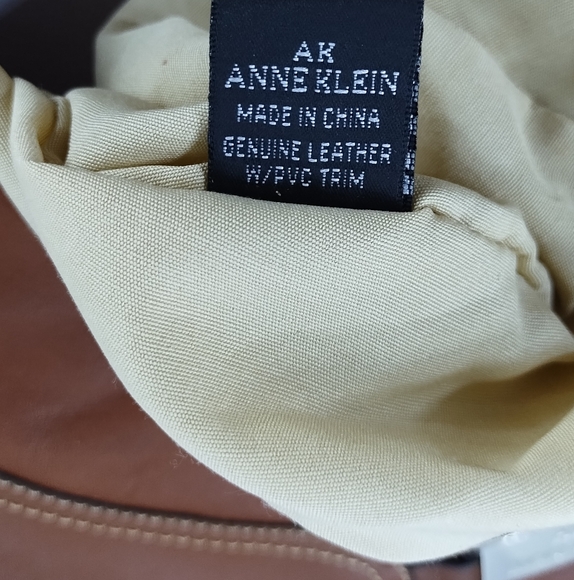 Anne Klein Soft Leather Hobo Shoulder Bag in Cognac Brown with Studs - Picture 4 of 5